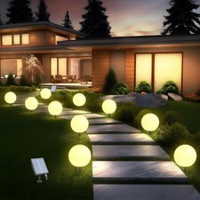 6x RGB LED Kugel Lampen Garten