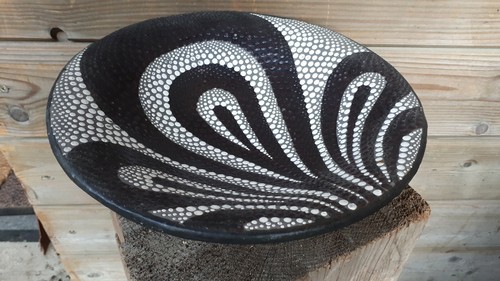 28cm handbemalt tribal dot - handbemalt,