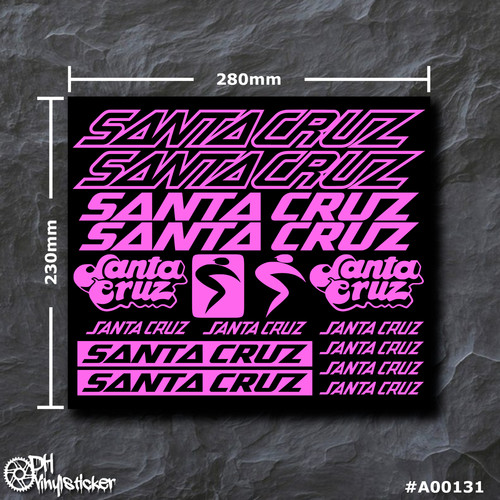 Santa cruz sticker pink - santa,