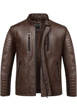 Herren Echtleder Jacke Biker