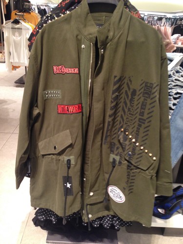Zara parka with punk details - punk,