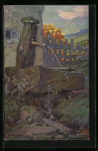 Künstler fritz reiss ein - künstler-ak,
