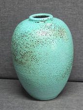 Kunstkeramik Vase Wilhelm + Elly Kuch Fat-Lava Glasur unbeschädigt um 1965