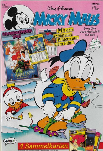 Micky maus 1991 mit - nr.1, /