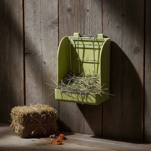 Heuraufe mit edelstahlgitter - mit,