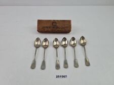 6x Kaffeelöffel Alpacca "GOWE" Vintage Besteck mit Originaletui Küche #251567