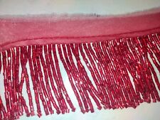 Perlen,Quasten Fransen Borte Glasröhrchen 400 Cm lang