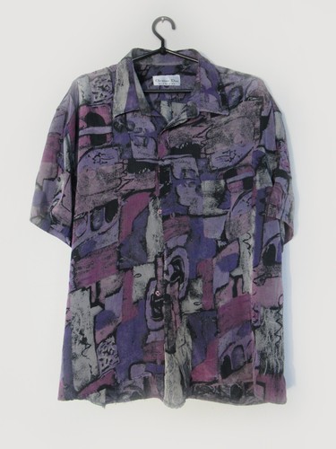 Vintage purple silk christian - silk,