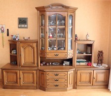 60er Jahre Schrankwand Eiche rustikal