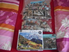 Puzzle 3 x 200 Teile Katzen 2 x 1000 Teile Obst & Landschaft