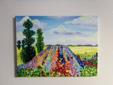 Bild Deko Acrylbild Landschaft Feld 30x40cm Akryl Leinwand