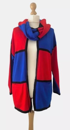 Escada strickjacke rot blau - escada,
