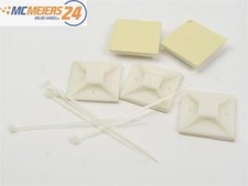 Kabelbinder-Set 10-tlg. Montagesockel Klebesockel 40 x 40 mm E488