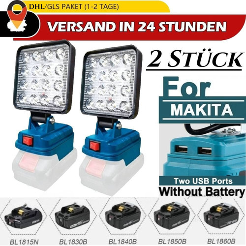 2tlg 48w für makita - 1/2tlg,