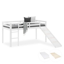 Hochbett 90x200 Weiß mit