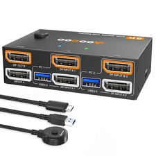 DP KVM Switch 2 PC 2 Monitore