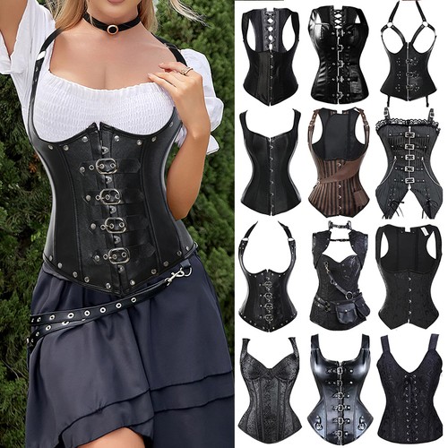 Women steampunk corset bustier - corset,
