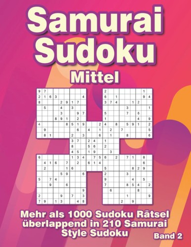 Samurai sudoku rätselheft - sudoku,