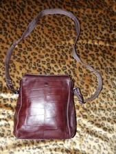 AIGNER Schultertasche braun Kroko-Prägung NEU!