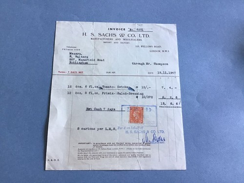 Sachs co ltd 1948 import - h,