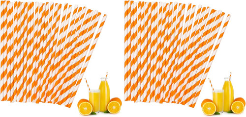100 stück papierstrohhalme - 100,