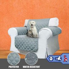 Stuhl Heimsofa Couch gesteppte Schutzhülle Haustiersofa Sitz Überwurflaken grau