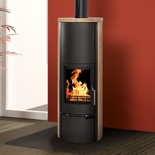 Kaminofen wasserführend Schmitzker Vitoria Holzofen Sunshine Schwedenofen 8 kW