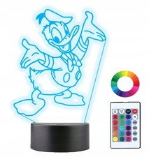 3D LED Nachtlampe Donald Duck, personalisierbar