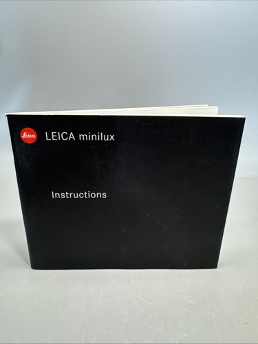 Leica minilux instruction e4 - leica, #e4