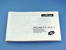 Bedienungsanleitung Metz Mecablitz 32 Z-1 Z1 Z 1
