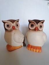 2x Keramik Eulen Deko