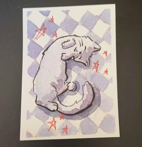 Aceo original watercolor - original,