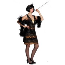 FASCHING KARNEVAL KOSTÜM DAMENKOSTÜM CHARLESTON KLEID 20ER JAHRE GR. 38 NEU