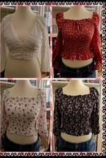 4x Cropped Blusen Top T-shirt