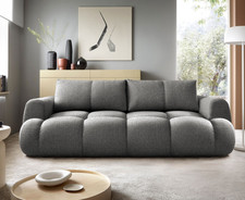 Sofa Zwobe Boucle mit Schlaffunktion Schlaffsofa Polstersofa Bettkasten Original