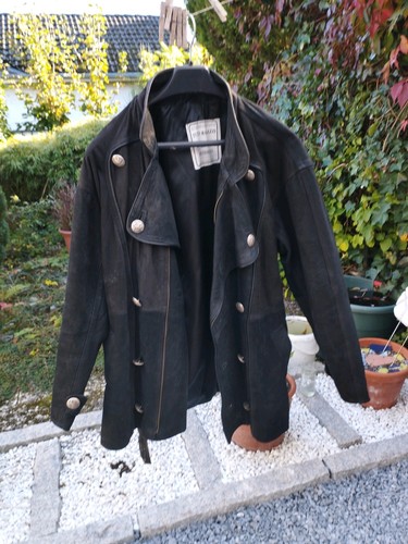 Lederjacke schwarz matt - schwarz, (matt