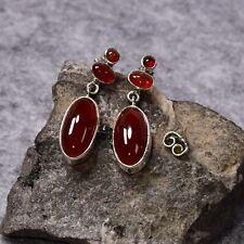 Karneol Ohrring, 925er Silber, Edelstein Ohrringe (3954), Edelsteinschmuck