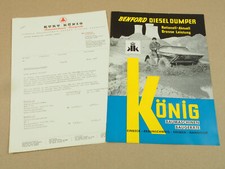 Prospekt Benford Diesel Dumper Modell 15 23 30 2t Allrad ca 67 + Preisliste 1968