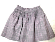 Mädchen Rock Lila mit  Grau kariert Freizeit Gr:134 (6-8 Jahre)