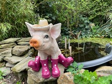 Deko Schwein mit Hut Pinke