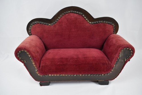 Alte puppenmöbel samtsofa - puppenmÖbel,