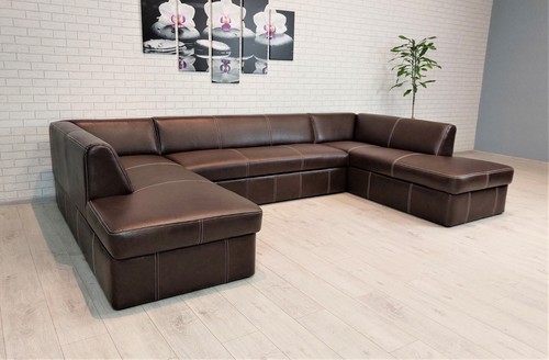 Echtleder ecksofa form 100 - echtleder,