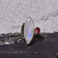 Mondstein Ring, 925er Silber