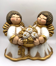1 doppel Thun Engel mit Blumenbukett Bozen Italien 12,5cm Clubedition 1999