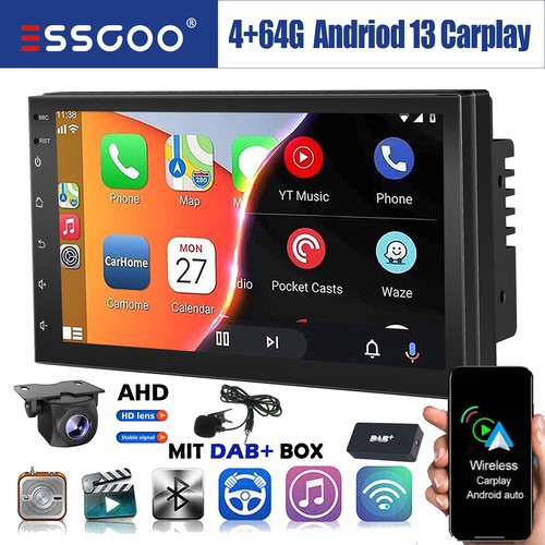 Doppel din 64g carplay - 7",
