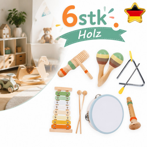 Holz musikinstrument set für - holz-musikinstrument-set,