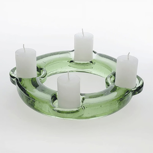 Adventskranz aus glas - adventskranz, glas.