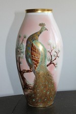 handgemalte Bodenvase Pfau