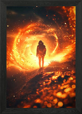 Feuerspirale gerahmtes