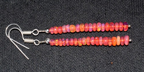 Opal perlen ohrringe - opal,